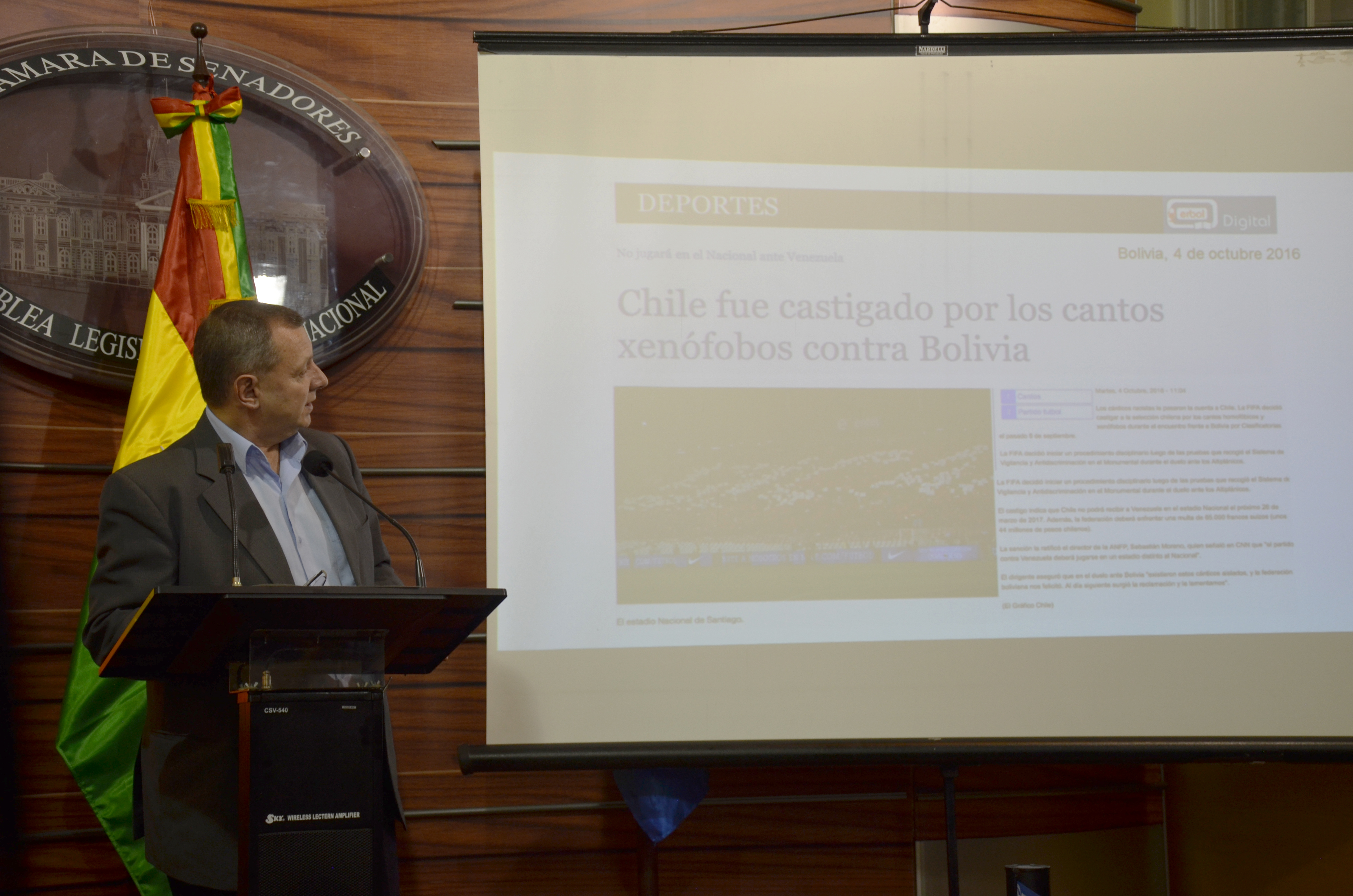 Presidente del Senado detalla excesos de Chile contra Bolivia desde el anuncio de la demanda marítima