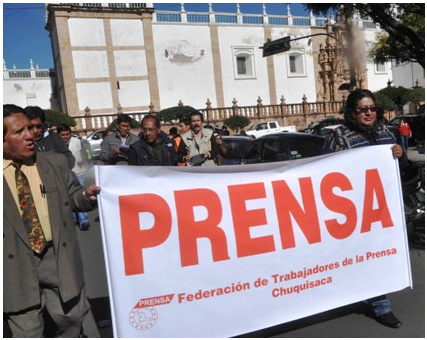 Rinden homenaje a la Federación de Trabajadores de la Prensa de Chuquisaca